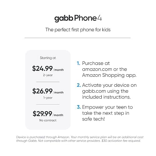 Gabb Phone 4: The Perfect First Phone for Kids - Safe Apps, No Social Media/Internet Browser, GPS Tracking, Parental Controls, Talk & Text, 30 Activation Fee thumbnail 2