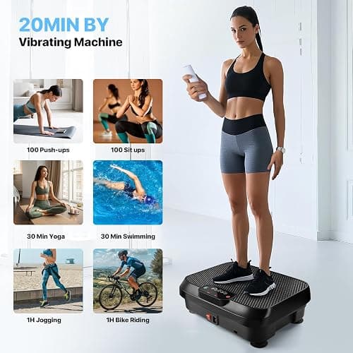Vibration Plate Exercise Machine for Lymphatic Drainage Weight Loss,Whole Body Workout Vibration Fitness Platform,Mini Shake Plate,Sport Gym Fitness Equipment thumbnail 5