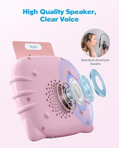 Airbition Bilingual Pink Spanish and English Talking Flash Cards, Pocket Speech Therapy Tools with 510 Words, Montessori Language Learning Aids, Children's Sensory Learning Kits thumbnail 5