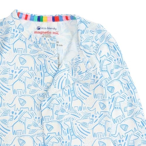 Magnetic Me Boys Modal Magnetic Baby Footie Pajamas | Silky Soft Modal Fabric | Baby Sleepers Available in Sizes PRE - 24M thumbnail 3