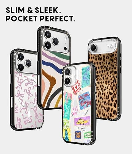 CASETiFY for iPhone 17 Case - Compact Compatible with MagSafe | Slim and Sleek | 4ft. 2x Military Grade Drop Protection | Eleanor by Ivory Paper Co | Black thumbnail 3
