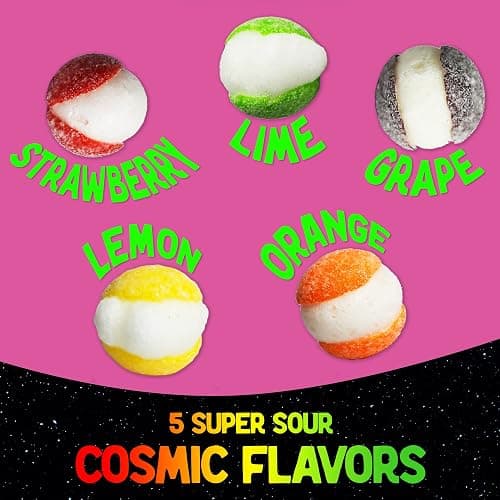 Sour Freeze Dried Candy - 4 Ounce Freeze Dried Sour Cosmic Crunchies Viral Candy - Gourmet Sour Candy - Freezed Dry Light and Crunchy for All Ages thumbnail 3