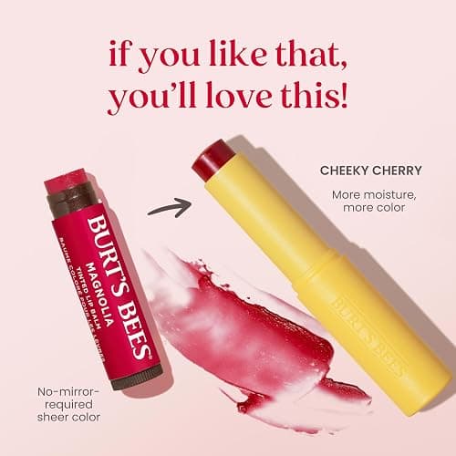 Burt’s Bees Tinted Boosted Balm, Cheeky Cherry, Hydrating Tinted Lip Balm with Vitamin C, E, and F Core, 24 Hour Lip Moisturizer with Responsibly Sourced Beeswax, 100% Natural Origin, 1 Count, 0.16oz thumbnail 8