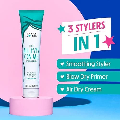 Not Your Mother's All Eyes On Me 3-in-1 Hair Styling Cream, 5.5 oz | Styling Cream with UV Protection and up to 450 Degree Heat Protection - For All Hair Types - Berry Vanilla Scent thumbnail 5