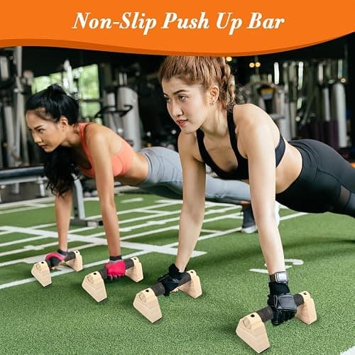 Kalekey Wooden Parallettes Bars, Calisthenics Equipment for Handstand Training, Mini Handle Pumps, Push Up Bars Fitness, Calisthenics Bar, Handstand Blocks and Pushup Handles for Men thumbnail 4