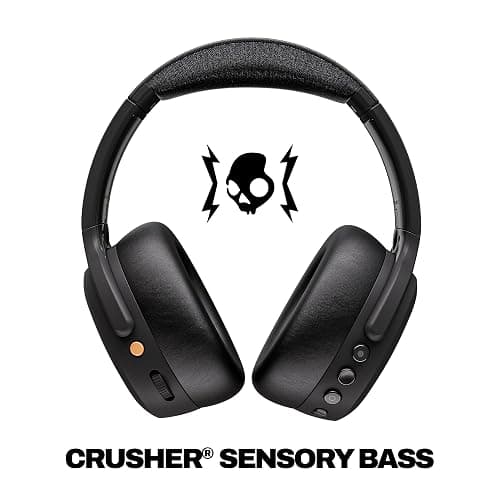 Skullcandy Crusher ANC 2 Wireless Over-Ear Bluetooth Headphones with Extra USB-C Charging Cable, Multi-Sensory Bass, Active Noise Cancelling, 60 Hours Battery, Microphone iPhone Android - True Black thumbnail 3