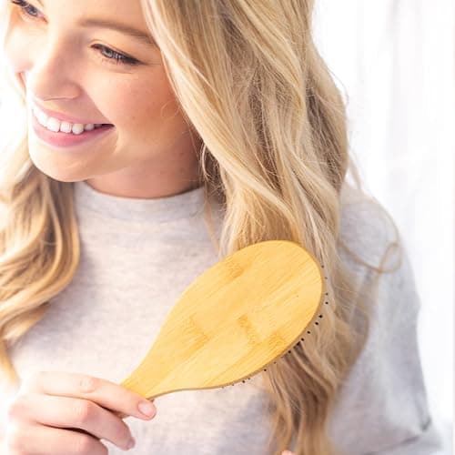 Boar Bristle Hair Brush - Smoothes & Detangles All Hair Types, Hairbrush for Women, Men & Kids, Brush for Thick Hair, Distributes Oils for Natural Shine & Stimulates Scalp thumbnail 8