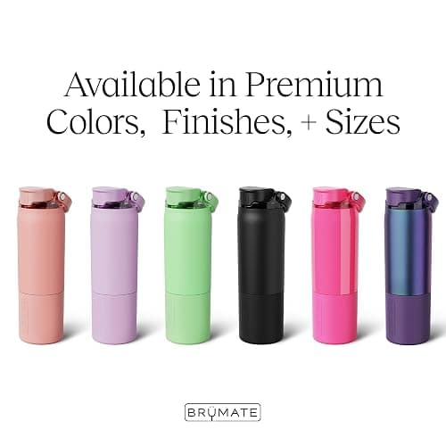 BrüMate Rise 35oz Water Bottle With 100% Leakproof Covered Silicone Straw | Insulated Stainless Steel Water Bottle With Removable Straw | Fast Flow | Soft Sip Silicone Spout | BPA-Free (Mocha) thumbnail 2