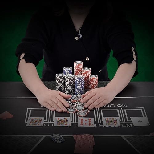 VEVOR Poker Chip Set, 500-Piece Poker Set, Complete Poker Playing Game Set with Aluminum Carrying Case, 11.5 Gram Casino Chips, Cards, Buttons and Dices, for Texas Hold'em, Blackjack, Gambling thumbnail 2