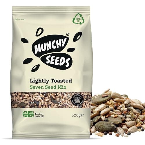 Munchy Seeds Lightly Toasted 7 Seed Mix, Pumpkin Seeds, Sunflower Seeds, Hemp, Chia, Rapeseed, Flaxseeds, Seeds for Baking, Breakfast Cereals & Granola, Mixed Seeds to Eat, Mixed Seeds for Eating 500g thumbnail 2