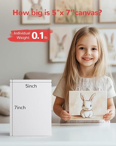 BAKEYBA 100 Pack 5x7 Inch Small Painting Canvas Boards for Kids Blank Canvas Panels White 100% Cotton for Acrylics Oil Watercolor Tempera Paints Art Class Supplies thumbnail 3