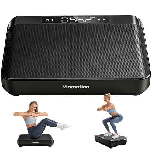 Viamotion Vibration Plate Exercise Machine, Full Body Vibrating Platform for Lymphatic Drainage Weight Loss, 99 Levels Shake Plate Home Workout Equipment with LED Display for Women, Black - Image 1