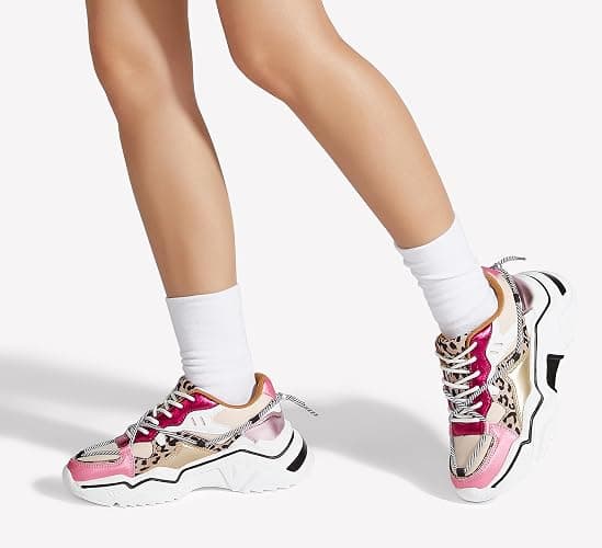 LUCKY STEP Women's Platform Colorful Fashion Sneakers Retro Colorblock Stylish Cute Chunky Dad Walking Shoes thumbnail 7