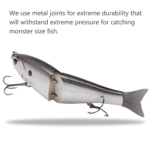 Bassdash SwimShad Glide Baits Jointed Swimbait Bass Pike Salmon Trout Muskie Fishing Lure thumbnail 5
