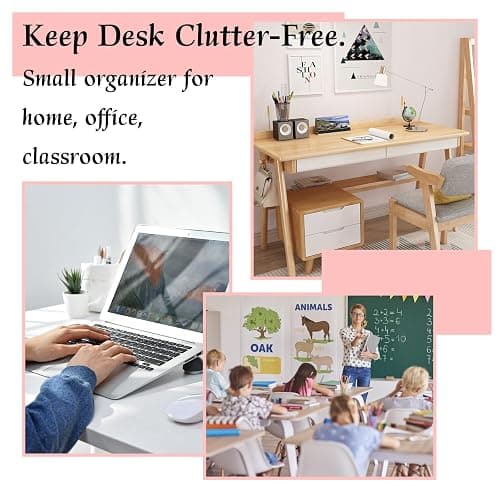 Small Mini Drawer Organizer for Desk, 6 Drawers, 4.7" x 4.7" x 3.8" Pink | Small Desktop Organizer with drawers, Teacher Toolbox, Plastic Storage Box for Office, Classroom, Craft and Home Organization thumbnail 6