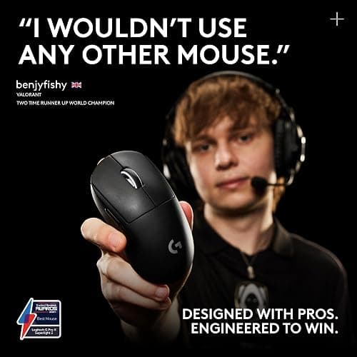 Logitech G PRO X SUPERLIGHT 2 Wireless Gaming Mouse, 60g Pro-Grade with 5 Programmable Buttons, 44k DPI Sensor, 8kHz Report Rate, USB-C Charging for PC/Mac - Black thumbnail 7