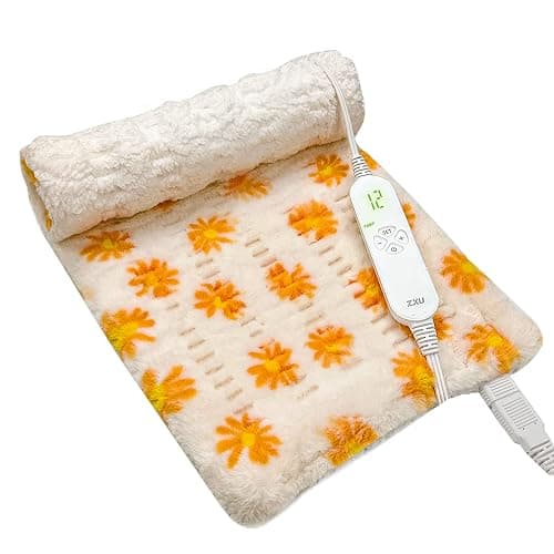ZXU Heating Pad for Back Pain Relief and Cramps Relief- Ultra Soft Sherpa Heating Pad, XL King Size 12" x 24", 12 Heat Levels & 1-24H Auto Off,Stay on Function Hot Heated Pad, Machine Washable - Image 1