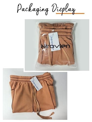 Nirovien Womens Barrel Sweatpants High Waisted Wide Leg Pants Drawstring Athletic Baggy Pants Lounge Sweats thumbnail 6