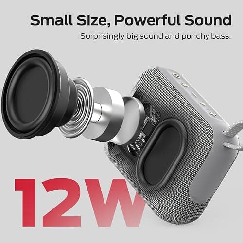 Monster Cube 1 Portable Bluetooth Speaker, IPX7 Waterproof, Bluetooth 6.0, 20H Playtime, Powerful Stereo Sound, Speaker for Home, Outdoors and Travel, Grey thumbnail 2