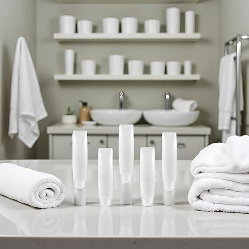GANPUB 5 Pcs White 1 oz Travel Bottles Empty Refillable Toothpaste Tubes Containers Small Mini Size Squeeze Dispensers, Refillable Containers Pump Dispensers Refillable Cosmetic(10 * 2.7cm) thumbnail 7