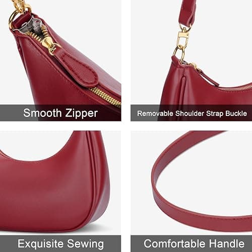 KKXIU Shoulder Bag for Women Small Purse Cute Clutch Hobo Handbag Trendy Crescent Bag thumbnail 3