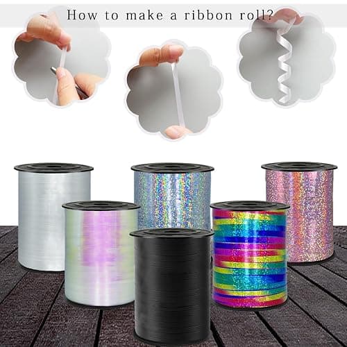 White Curling Ribbon, 500 Yard Premium White Curling Ribbons,Balloon String Curly Ribbons for Gifts Package Wrapping, Party Festival Art Craft Decor,Florists,Gift Ribbon Baby Shower thumbnail 6