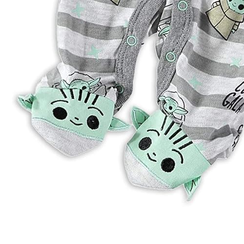 Star Wars Baby Boys The Mandalorian Footie Pajamas Romper Baby Yoda - Baby Pajamas - Baby Sleeper thumbnail 4