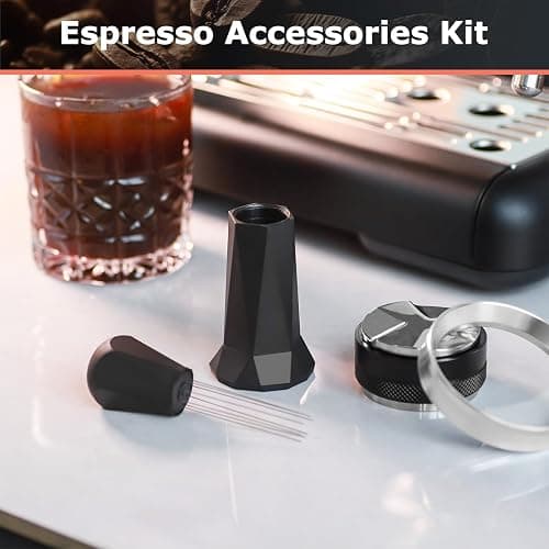 Glevxora Espresso Accessories Kit for Espresso Portafilter, Coffee Distributor and Espresso Tamper, Wdt Espresso Distribution Tool & Dosing Funnel Set for Espresso Coffee Machines (51mm) thumbnail 3