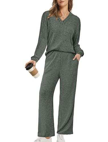 RUMIA Fall Outfits for Women 2025 Vacation Matching Sweater Lounge Sets (S-2XL) thumbnail 4