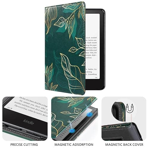 CoBak Case with Stand for Kindle Paperwhite 12th Gen 2024 Released (7") & Kindle Colorsoft Signature Edition - Durable PU Leather Cover with Auto Sleep Wake, Card Slot, Hand Strap Feature thumbnail 5