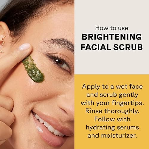 Acure Brightening Facial Scrub - Exfoliating Face Wash, Gentle Daily Scrubber & Exfoliator for Women & Men for Radiant Skin, Cleansing Wash with Sea Kelp & French Green Clay - 4 fl oz thumbnail 6