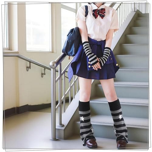 Jspupifip Y2K Leg Warmers for Women, Star Arm Warmers Streetwear Leg Cover Retro Stretchy Dance Accessories thumbnail 6