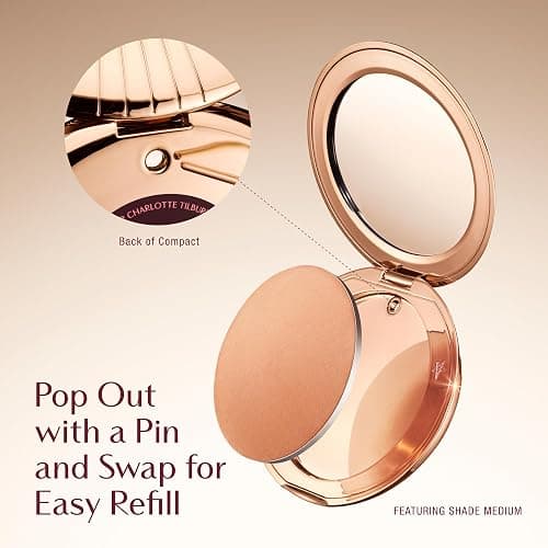 Charlotte Tilbury Airbrush Matte Bronzer - Smoothing & Blurring Powder Bronzer with an Airbrush Finish - Refillable Makeup Infused with Silky Mica & Hyaluronic Acid thumbnail 8