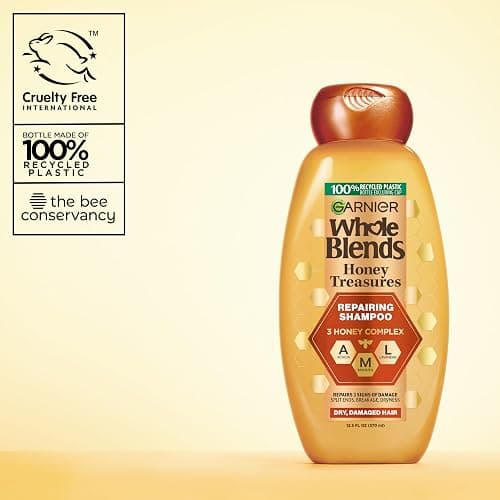 Garnier Whole Blends Honey Treasures Repairing Shampoo and Conditioner Set for Dry, Damaged Hair, 22 Fl Oz (2 Items), 1 Kit (Packaging May Vary) thumbnail 9