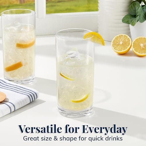 US Acrylic Classic Clear Plastic Reusable Drinking Glasses (Set of 6) 16oz Water Cups | BPA-Free Tumblers, Made in USA | Top-Rack Dishwasher Safe thumbnail 2