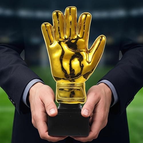 IMIKEYA Award Trophies Goalkeeper Trophy, 10.4 Inch Trophy Gloves Shape Soccer Match Award Cups Fun Prize for Office Kindergarten Celebrations Sports Game Classroom Party Favors for Recognition Gift thumbnail 2