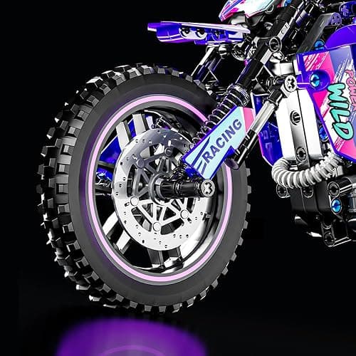 Mesiondy Pink Motorcycle Toy Building Blocks Set,Stem Bricks Sets,Toys Build A Model Motorcycle, (476 Pieces) for Boys Girls & Adults Kids Boys Ages 6 7 8 9 10 11 12+ (red) thumbnail 5