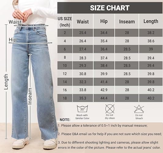 KDF Straight Leg Jeans for Women High Waisted Jeans Frayed Baggy Pants Raw Hem Loose Stretchy Cropped Wide Leg Jeans - 6 - #0921_light Blue(frayed Raw Hems) thumbnail 5
