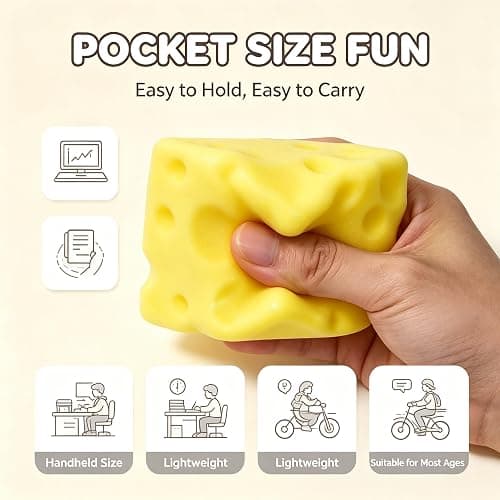 Nkde Cheese Squishy Dumpling Crunchy Butter Squishy Butter Squeeze Toys | Squishy Squishys Design Simulation of Bread Shape Slow Rising Stress Relief Cheese Squishy thumbnail 6