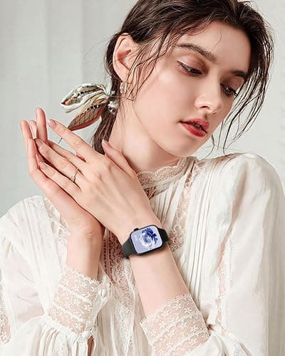 Silicone Sport Band Compatible with Apple Watch Bands for Women Men | Soft Wristband 40mm 38mm 41mm 44mm 45mm 46mm 42mm 49mm, Replacement Strap for iWatch Series 11 10 9 8 7 6 5 4 3 2 1 SE Ultra thumbnail 4