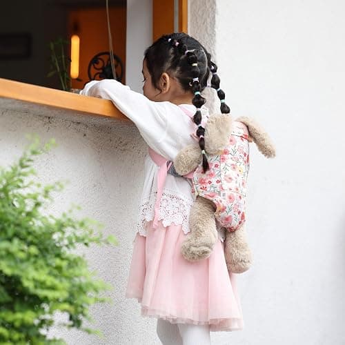 GAGAKU Baby Doll Carrier for Little Girls Baby Carrier for Dolls Reborn Baby Doll Carrier Toddlers 1-3 Years Old Babydoll Carrier - Pink Rose of Sharon thumbnail 3