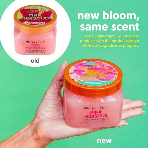 Tree Hut Body Scrub for Women, Pink Hibiscus, 18 Oz | Exfoliating & Hydrating Sugar Scrub with Shea Butter & Essential Oils, Smooth Skin, Body Exfoliator For All Skin Types thumbnail 3