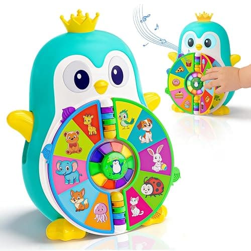 Interactive Penguin Toys for 1 Year Old Boy, 6-in-1 Musical Learning Toys for 1, 2 Year Old Boy Girl Gifts with Lights & 50+ Sounds, 1st Birthday Educational Gifts for 1-2 Year Old Toddler, Blue thumbnail 7