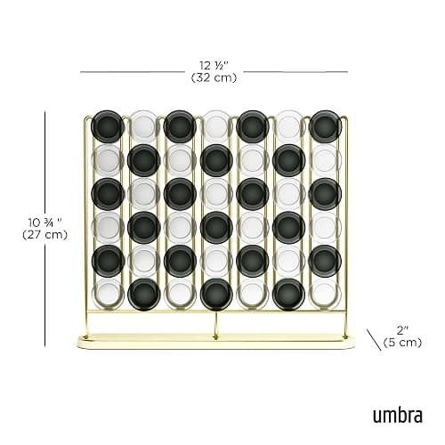 Umbra STAX Four-in-a-Row Game, Brass thumbnail 3