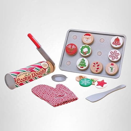 Melissa & Doug Slice and Bake Wooden Christmas Cookie Play Food Set thumbnail 9