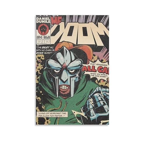 MF Doom Retro Posters & Prints on Canvas Wall Art Poster For Room Decor Unframe 12x18inch(30x45cm) - Image 1