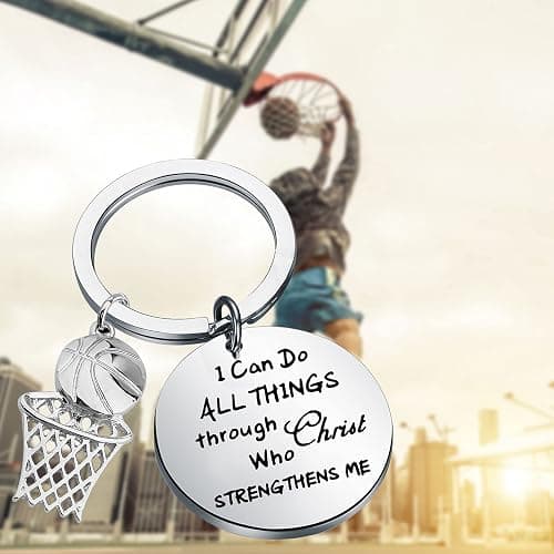 LQRI Christian Basketball Gift I Can Do ALL Things Through Christ Who Strengthens Me Basketball Faith Inspiration Gift thumbnail 5