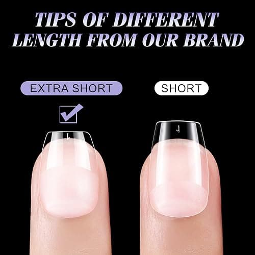 Gelike ec Extra Kurze Ballerina Gel Nagel Tips 240pcs Soft Gel Full Cover Kunstnägel 15 Größe Künstliche Nägel Zum Aufkleben PMMA Pre-Buffed für Nail Art-XXS Short Coffin thumbnail 6