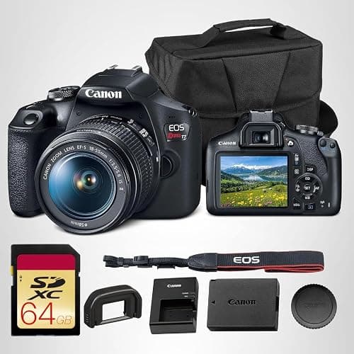 Canon EOS Rebel T7 DSLR Camera | 24.1MP APS-C CMOS Sensor with DIGIC 4+ Image Processor | Built-in Wi-Fi & NFC | EF Lens Compatible Beginner Photography Camera Kit with Shoulder Bag and 64GB Card thumbnail 6