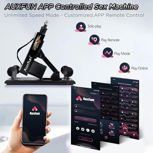 Sex Machine, AUXFUN Automatic Dildo Machine with Bluetooth App Control,Thrusting Machine for Women with 6 Accessories,Sex Machine attachments Sex Toys thumbnail 2